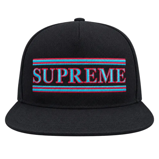 Supreme Independent 5 Panel Hat Black Red Teal