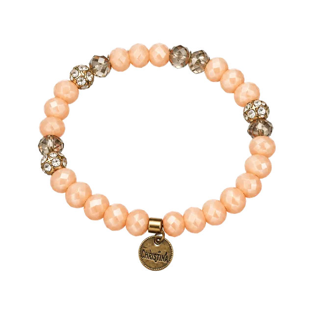 Erimish Faceted Beaded Peach Bracelet