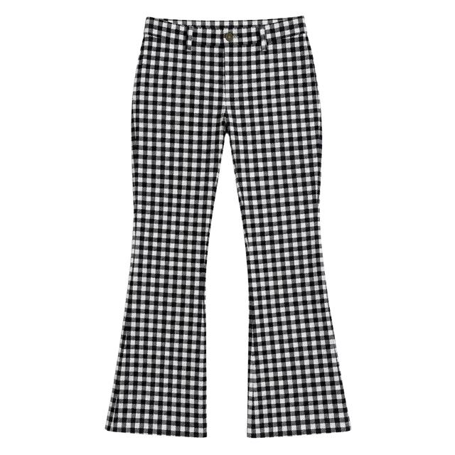 SHEIN Gingham Pants Size M Black White Checkered