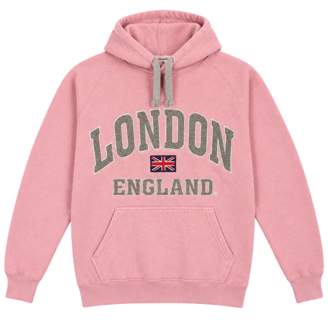 London England Souvenir Hoodie Pink