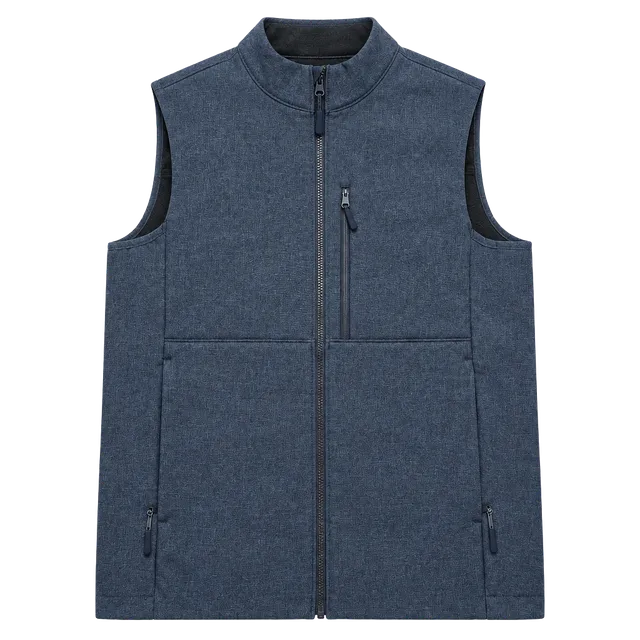 Quince Softshell Full-Zip Vest Heather Deep Navy