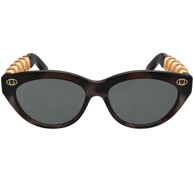 Designer Sunglasses Tortoise Gold Twist Temple - Sofia Vergara x Foster Grant 