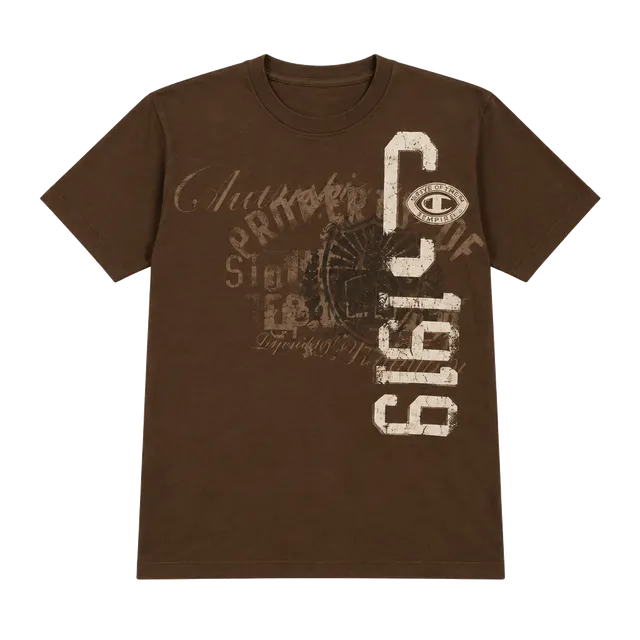 Champion T-Shirt Size S Brown Graphic 1919