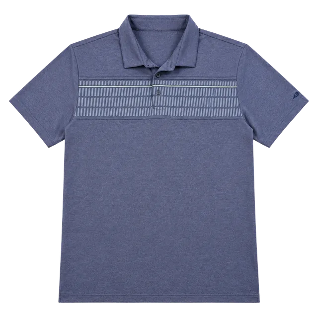 Grand Slam Performance Golf Polo Shirt Size XL Blue Chest Stripe