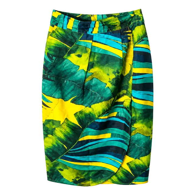 J.Crew Collection Silk Tulip Fauxwrap Skirt Women Size 2