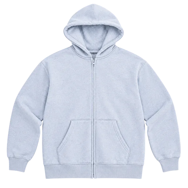 SO Full Zip Hoodie Size M (8) Light Blue Fleece Sweatshirt