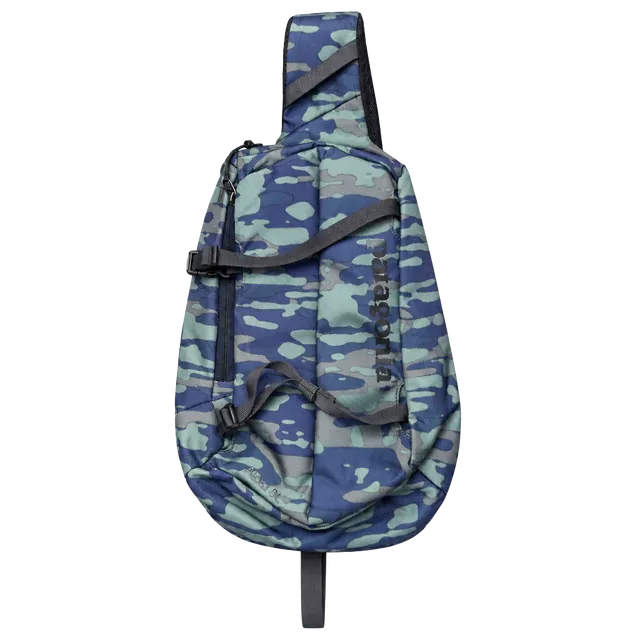 Patagonia Atom Sling Bag 8L Camo Blue Sling Backpack