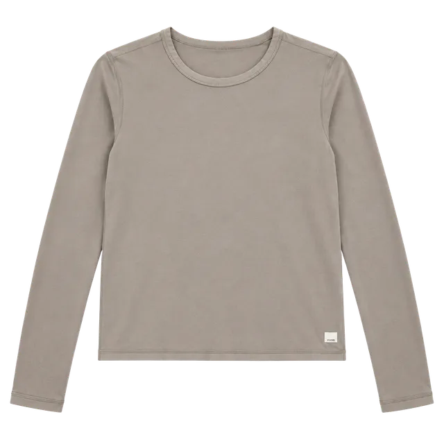 Vuori Long Sleeve Performance Shirt Size XL Taupe Athletic Top