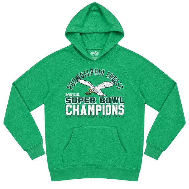 Majestic Threads Philadelphia Eagles Super Bowl Hoodie Size M