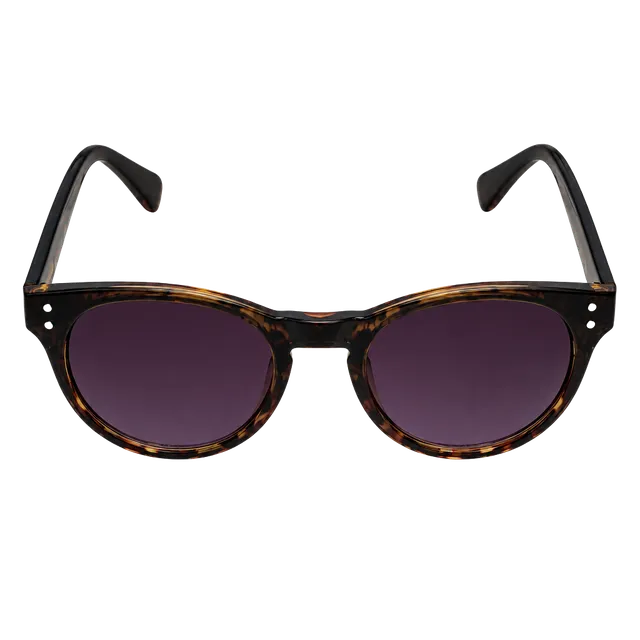 J.Crew Round Tortoise Sunglasses Black Purple Lens
