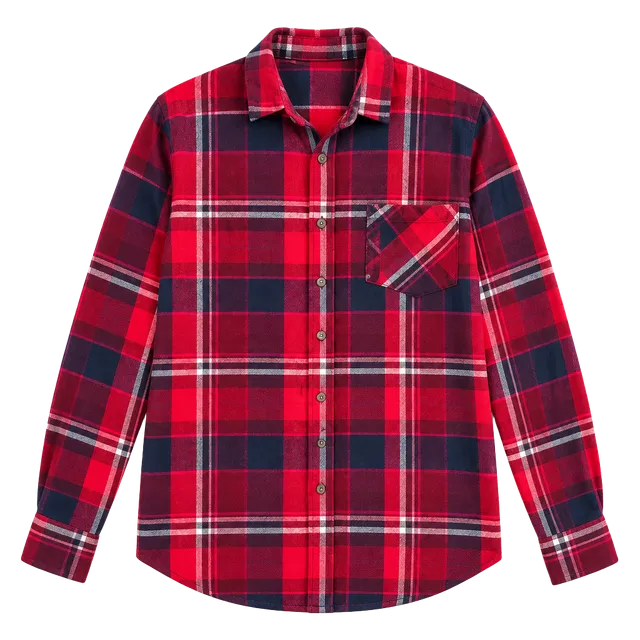 A New Day Flannel Button Down Shirt Size M Red Plaid Long Sleeve