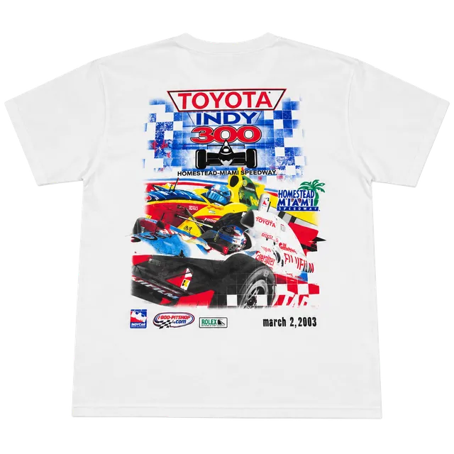 Vintage Nascar Toyota Indy 300 2003 Graphic T-Shirt Size L White 