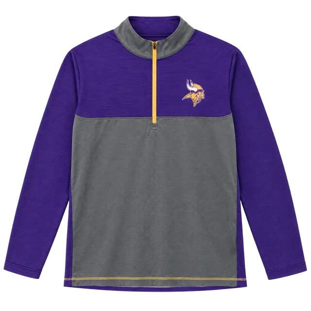 Nike Minnesota Vikings NFL 1/4 Zip Pullover Jacket Purple Gray