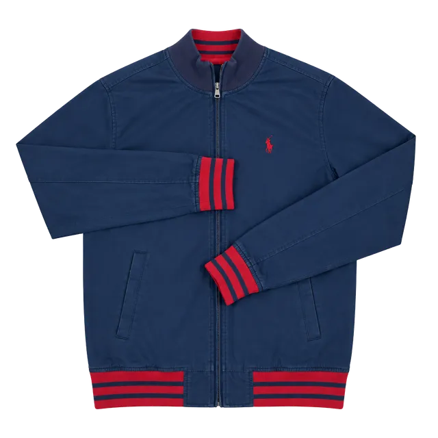Polo Ralph Lauren Bomber Jacket Size M Navy Red Full Zip
