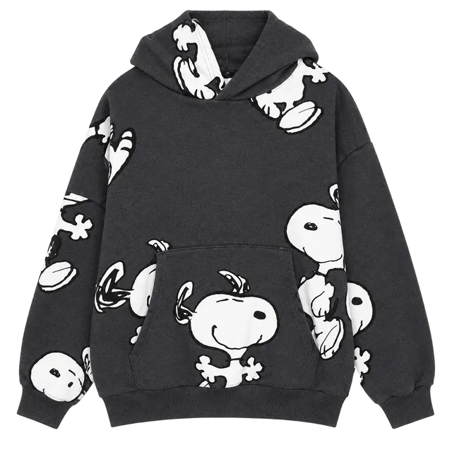 Peanuts Snoopy All Over Print Hoodie Size 5T Charcoal