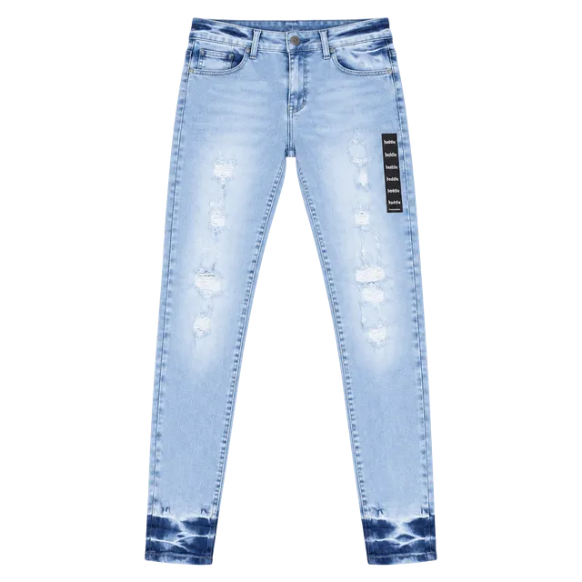 Reason Brand Skinny Jeans Size 34x32 Light Wash Distressed