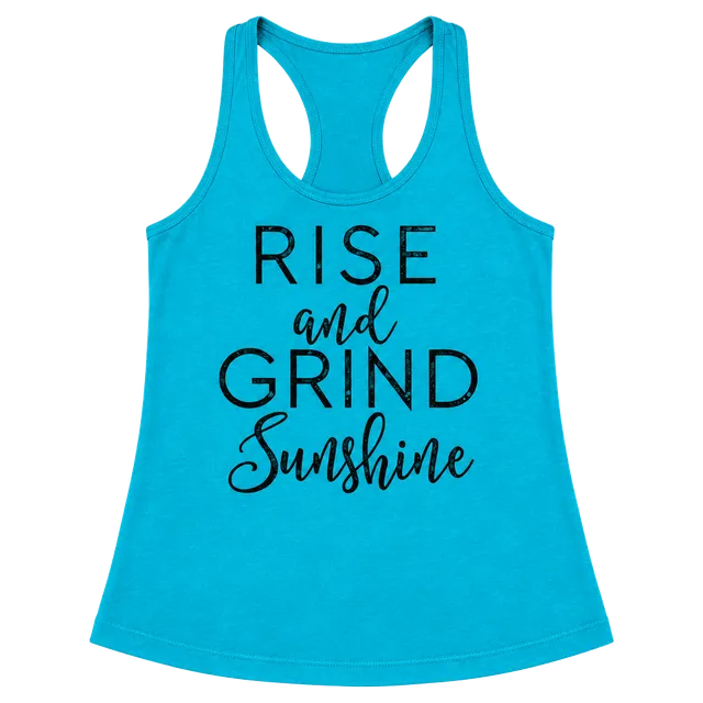 Next Level Apparel Rise and Grind Sunshine Racerback Tank Top Size M