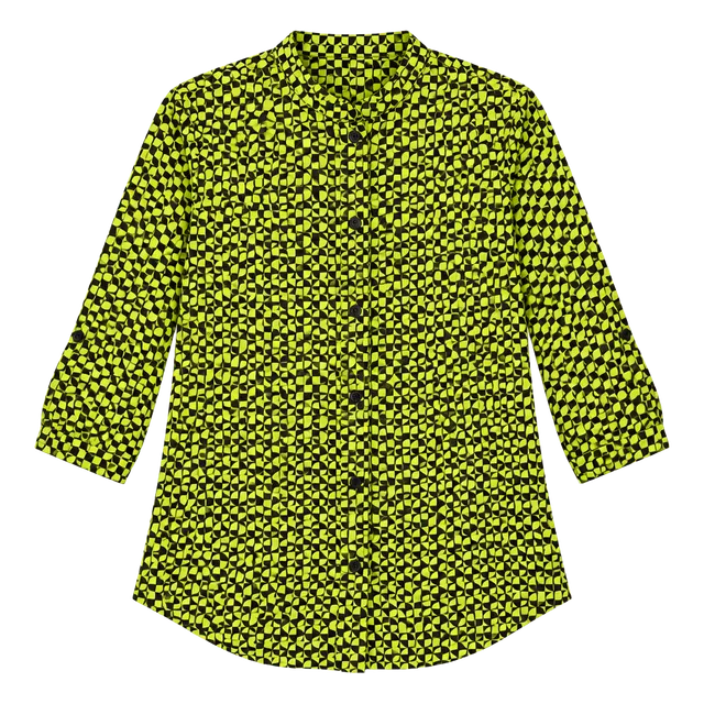 Michael Kors Geometric Print Button Up Blouse