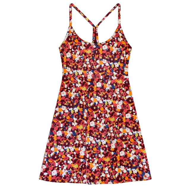 Outdoor Voices Exercise Dress with Undershorts, Size S, Floral Racerback
