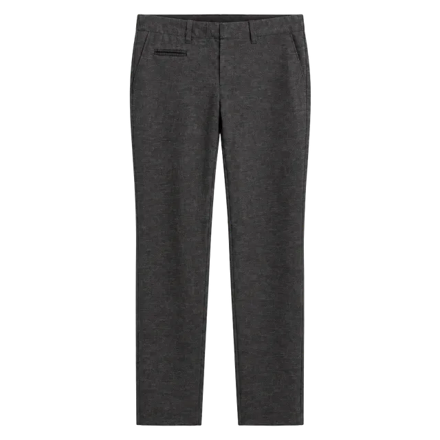 Dalia Collection Women's Slim Straight Trousers - Charcoal Gray 2