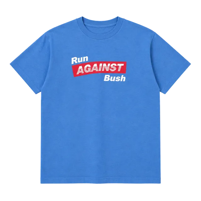 Alore Run Against Bush Kerry Edwards 2004 T-Shirt Size L Blue