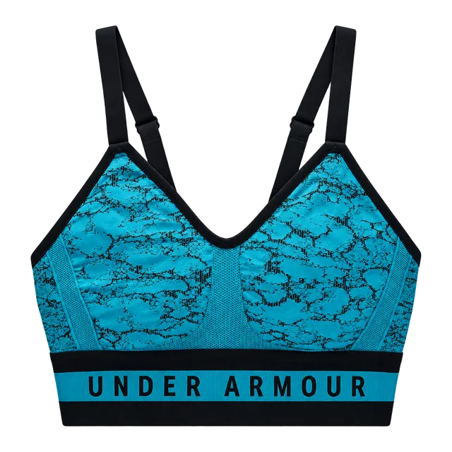 Under Armour Compression Sports Bra Size MD Blue Black Athletic
