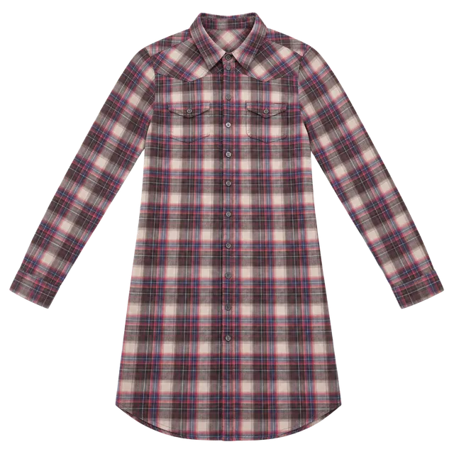 Diesel Plaid Button Down Long Sleeve Shirt Red Blue Cotton Size M (OF)