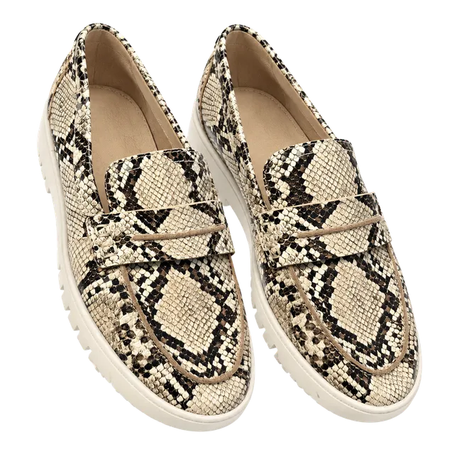 Vionic Loafers Snakeskin Print Platform Shoes 11