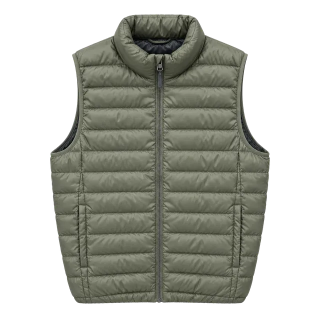 Hawke & Co. Sport Puffer Vest Size M Green Full Zip