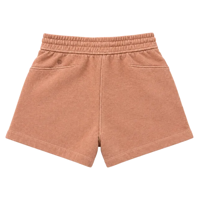 Lululemon Loungeful Short Size 6 Brown Fleece Cotton Drawstring
