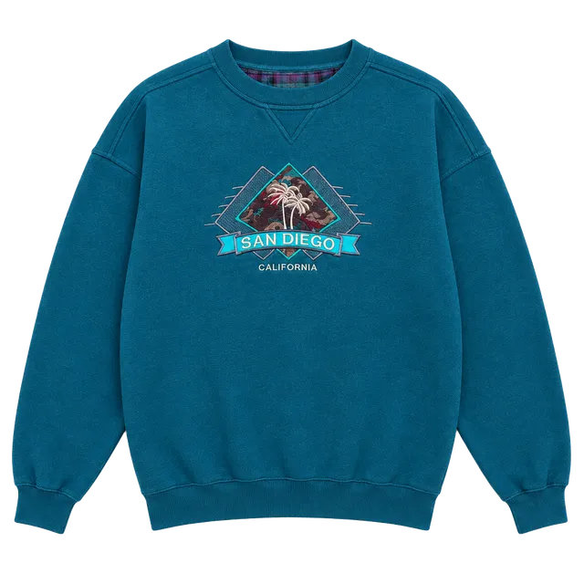 Image Wear San Diego California Sweatshirt Size Large Teal