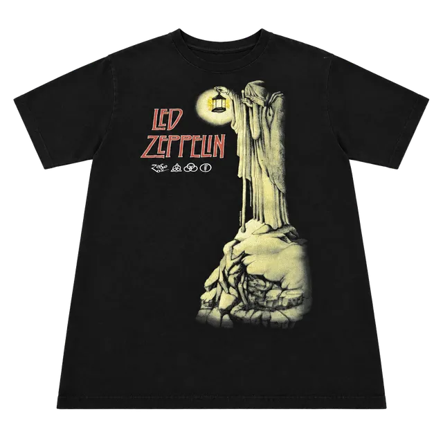 Led Zeppelin Hermit Band T-Shirt Black