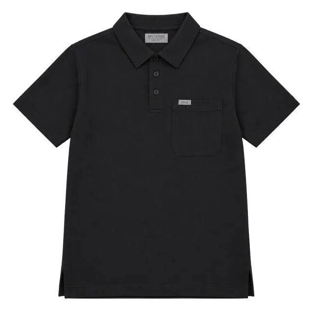 Figs Technical Pique Scrub Polo Size S Black