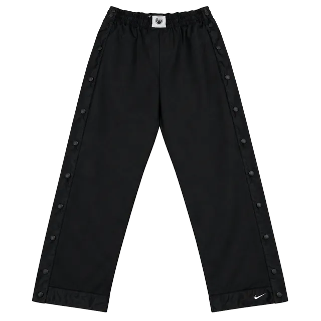 VTG Nike Basketball Tearaway Reversible Snap Pants Black Mesh 