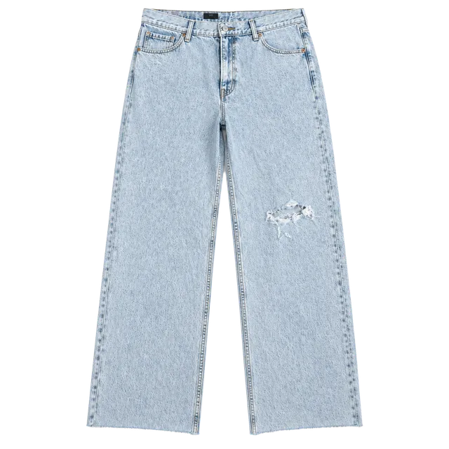 Gap Jeans Size size 33 Distressed Wide Leg Light Wash