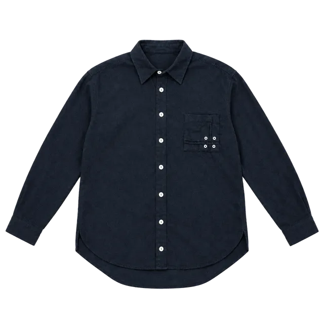 Coldwater Creek Corduroy Button Up Shirt Size M Black Long Sleeve