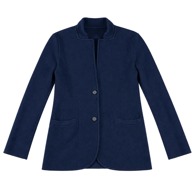 J. Crew Cotton Knit Sweater Blazer Size XS Navy Blue Shawl Collar