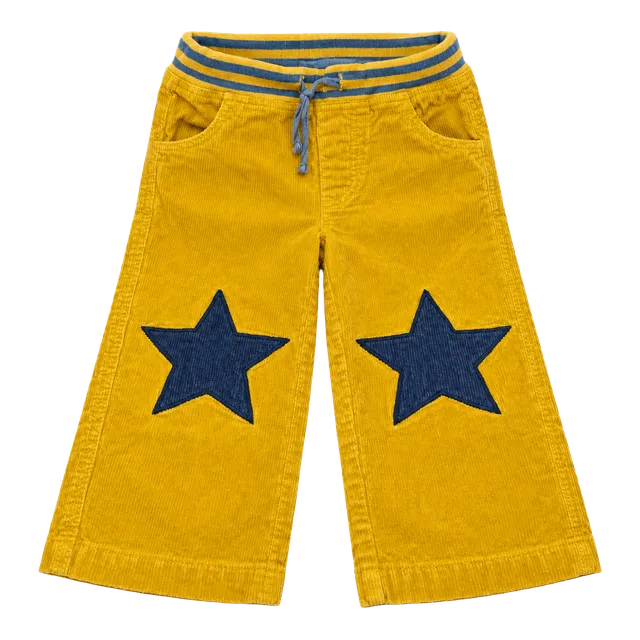 Baby Boden Yellow Corduroy Star Pants 18-24 Mths