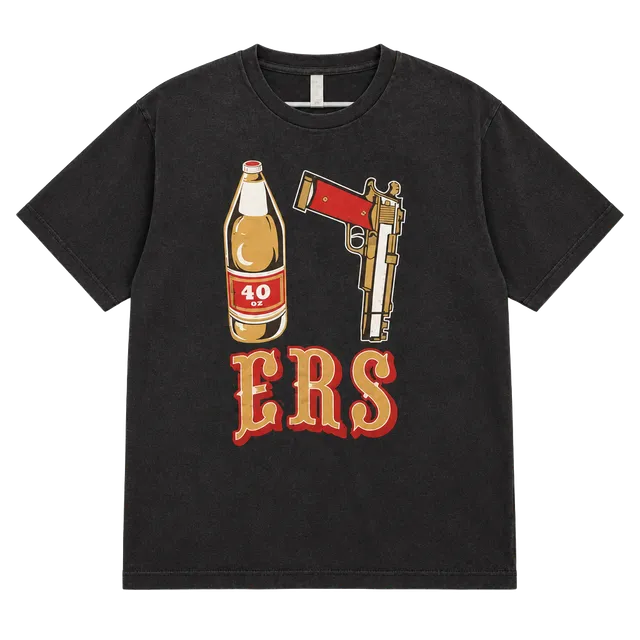 Independent Trading Co. 40 oz Gun Graphic T-Shirt XL