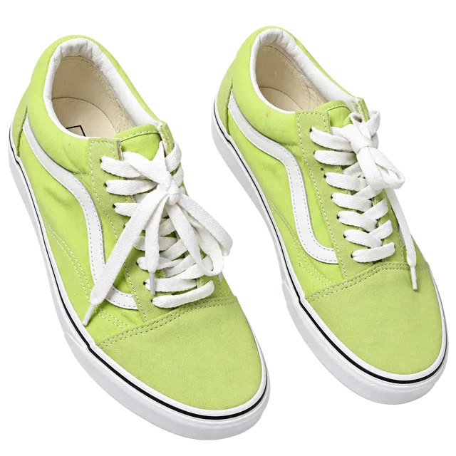 LUS 17 Vans Old Skool Sneakers Size 9 Lime Green Canvas