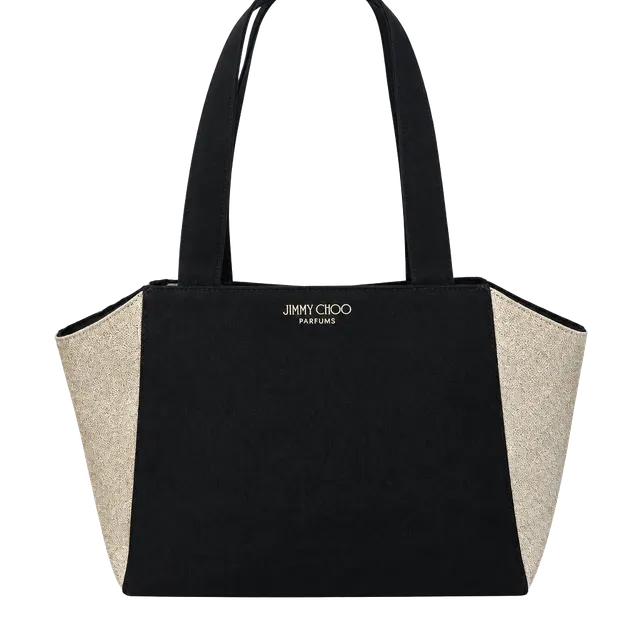 Jimmy Choo Black and Silver Tote Bag