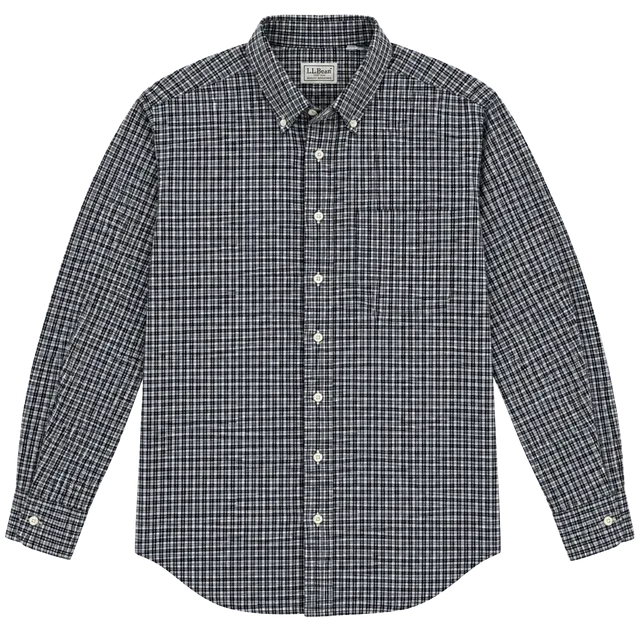 L.L. Bean Plaid Long Sleeve Button Down Shirt