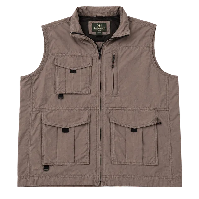 RedHead Utility Fishing Vest Size XL Brown Multi-Pocket Outdoor Safari