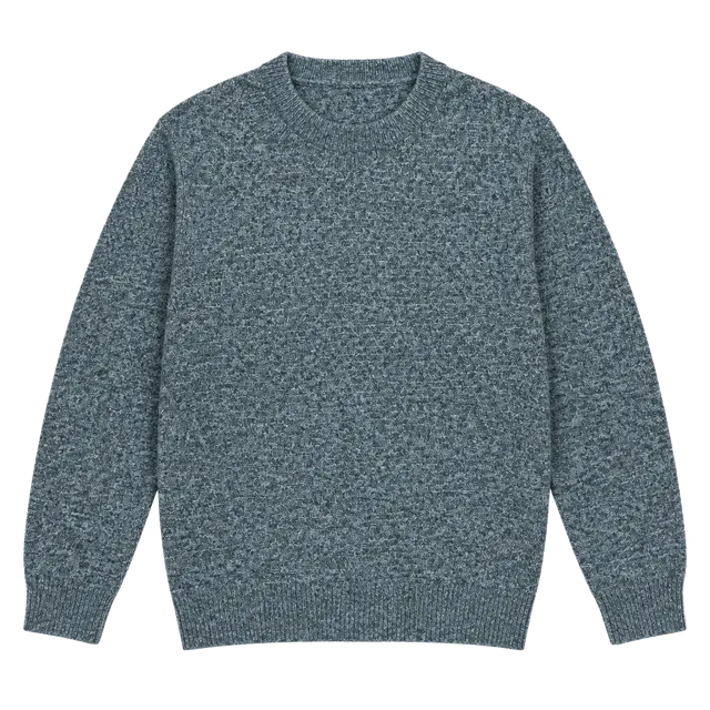 Vero Moda Curve Sweater Size US 3X Blue Melange Knit Pullover Crewneck
