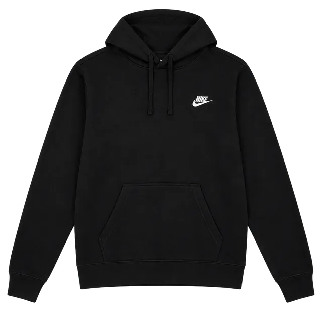 Nike Hoodie Sweatshirt Size XL Black Embroidered Logo Pullover Fleece