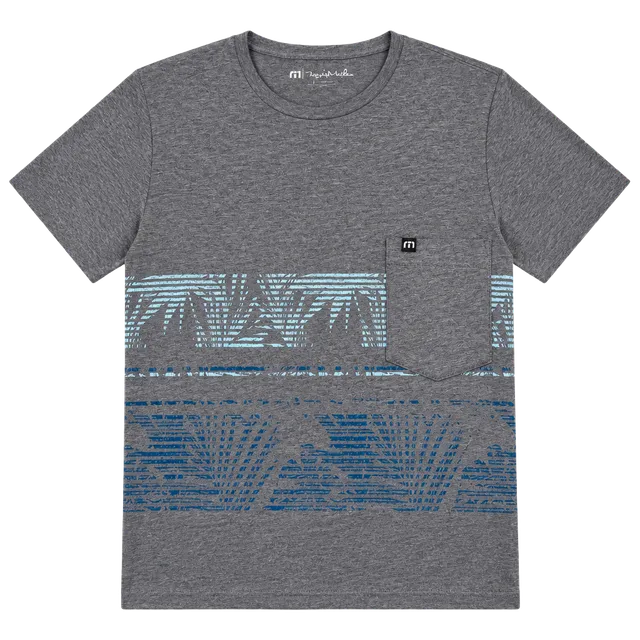 TravisMathew Secluded Spot Tee Size L Gray Pocket Graphic T-Shirt