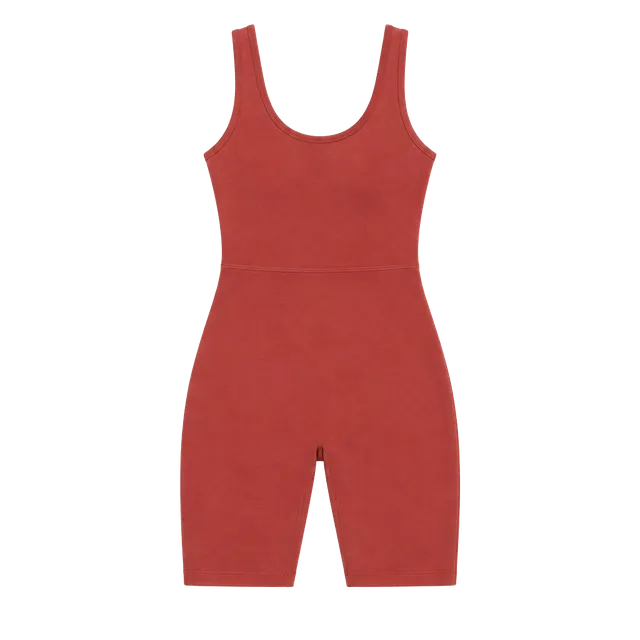 Mate The Label Organic Stretch Unitard in Chili Size M