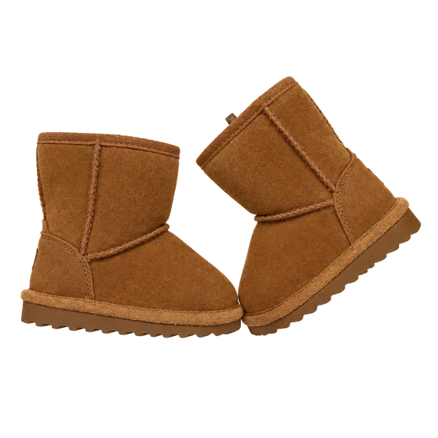 Bearpaw Toddler Boots Size 5 Brown Suede Zip