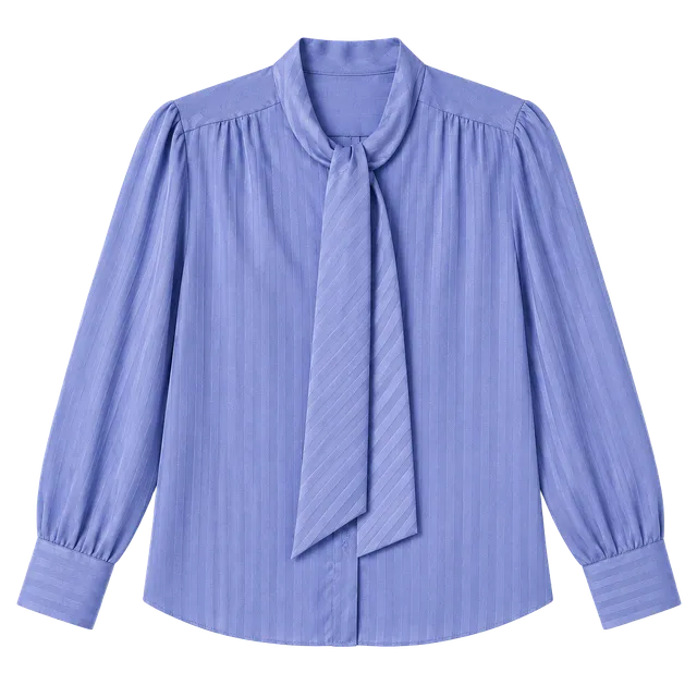 Laura Mae Blouse Size 8 Purple Striped Bow Neck Vintage