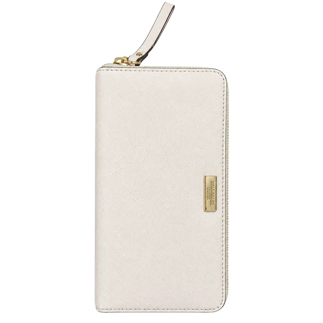 Kate Spade WLRU1498 Pink Saffiano Leather Zip Around Wallet